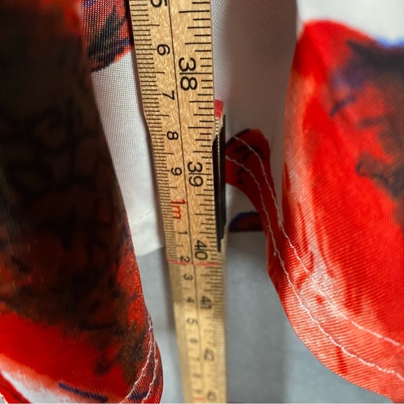 SHORELINE Floral Dress w Bold Red Flowers Lightweight Women’s Size S/M - Picture 7 of 8